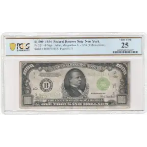 $1,000 1934  High Denomination Notes 2211-B (2)