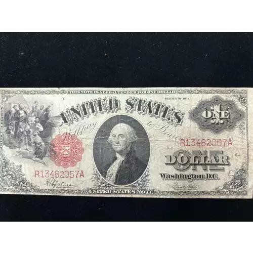 $1 1917 Small Red, scalloped Legal Tender Issues 39