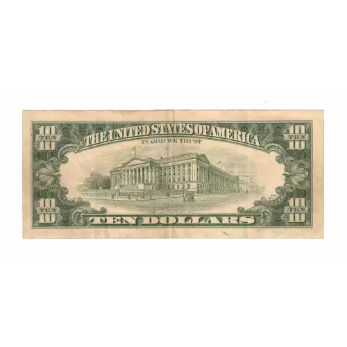 $10 1985 Treasury seal. Small Size $10 Federal Reserve Notes 2027-B (2)