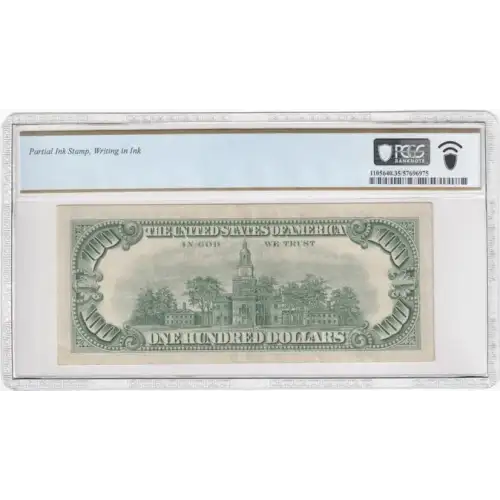 $100 1966-A red seal. Small Legal Tender Notes 1551 (3)