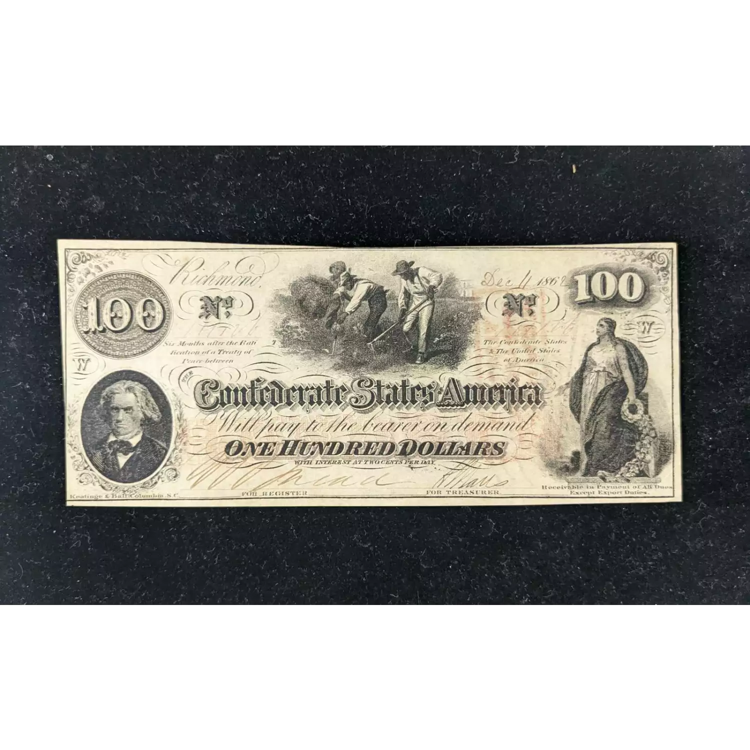 $100   Issues of the Confederate States of America CS-41