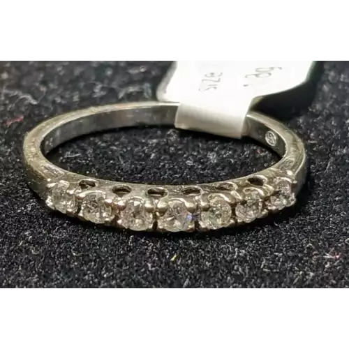 10K WG .25 CTW Diamond Ring  I1 I1.8g Size 7.25