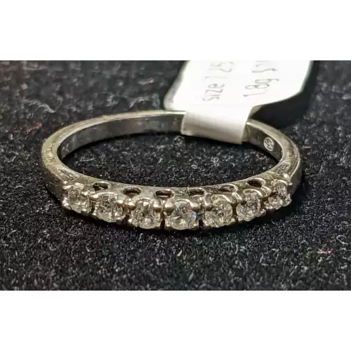 10K WG .25 CTW Diamond Ring  I1 I1.8g Size 7.25 (4)