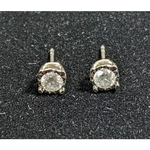 10k White Gold Diamond Earrings .45 Ct. TW