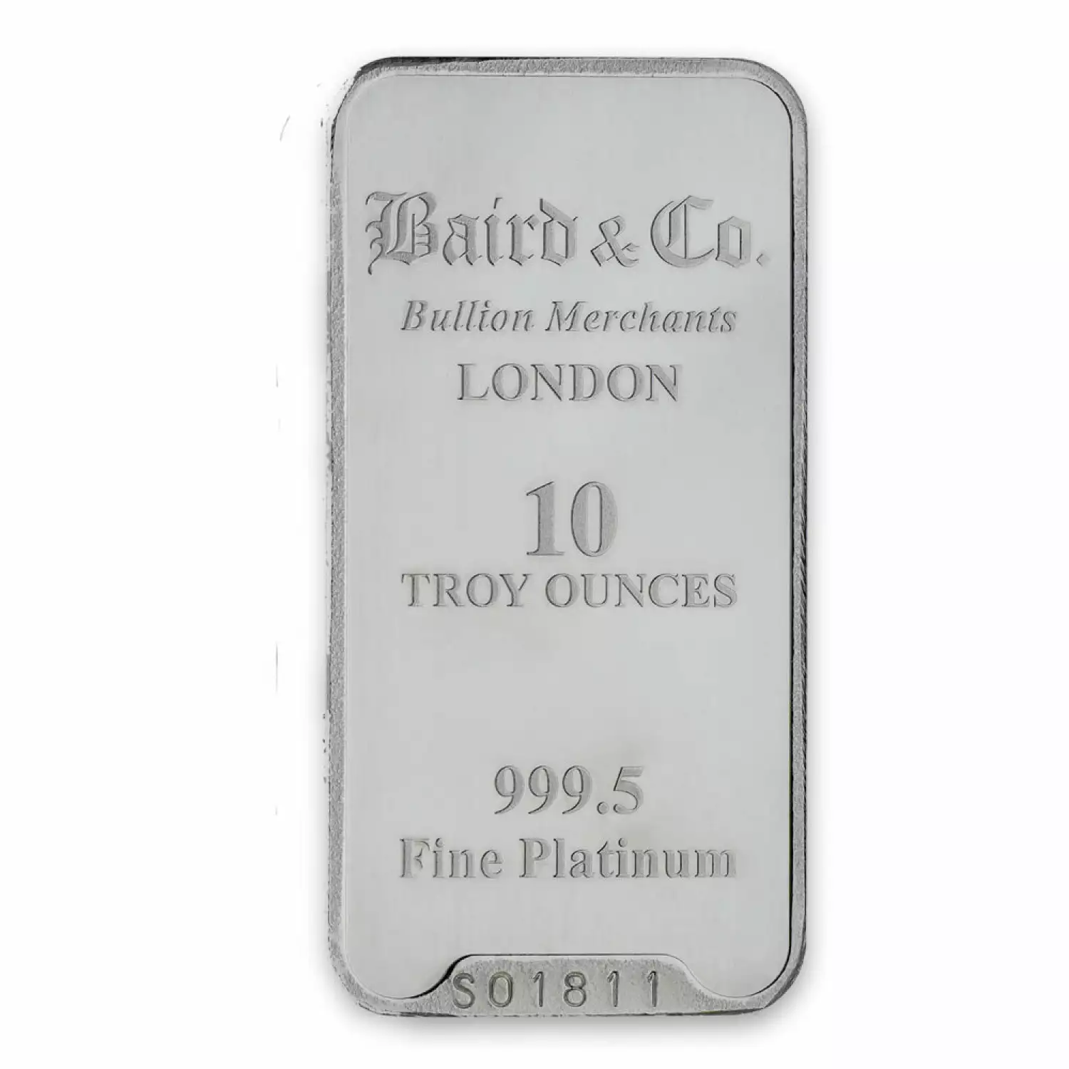 10oz Baird & Co Platinum Minted Bar (2)