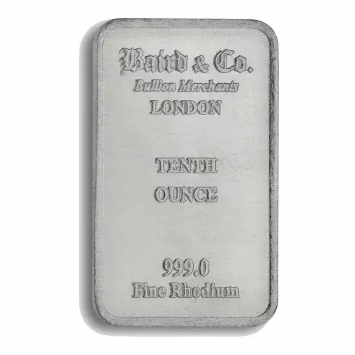 1/10oz Baird & Co Rhodium Minted Bar (2)