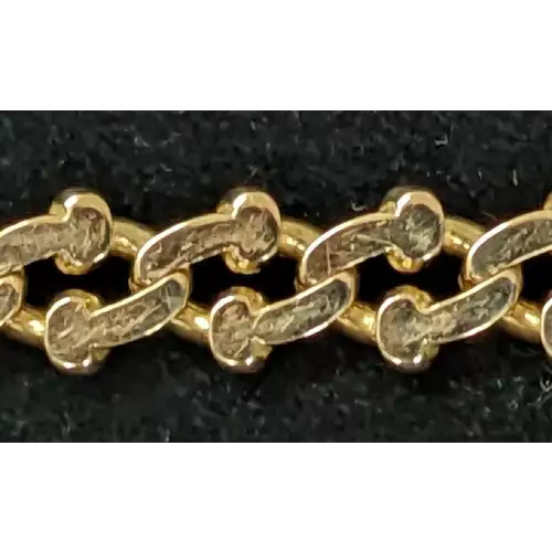 14K Flat Gucci Link Bracelet 15.2g  6.5mm links 8