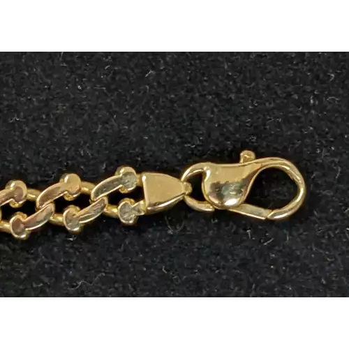 14K Flat Gucci Link Bracelet 15.2g  6.5mm links 8