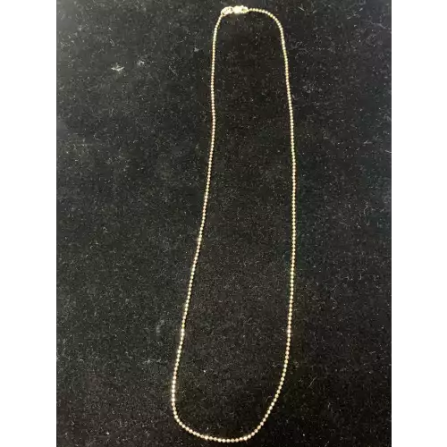14K Gold Bead Chain, 18