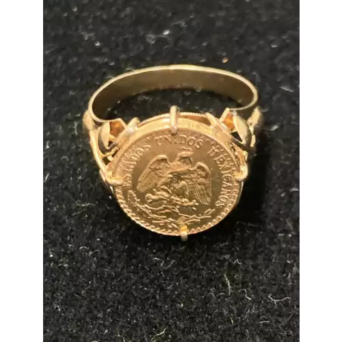 14K Mexico 2 Peso Gold Ring