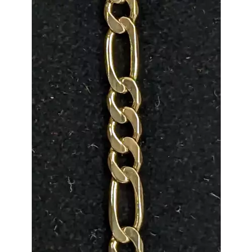 14K Necklace Figaro link 4mm 18