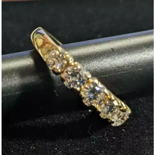 14K Ring 5 Diamond  Anniversary Size 5.75 4.3g (5)