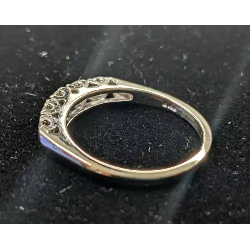 14k Ring 5 Stone Diamond I1 H/I .50 CTW Size 5.75 White Gold 2.1g (10)