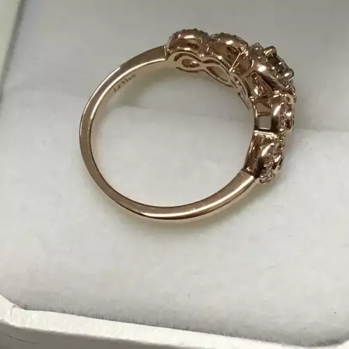 14K Rose Gold Levian Ring with Chocolate Diamond 3.4g