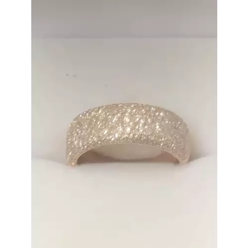 14K Rose Gold Ring with 1-1/2 CTW Diamonds, Size 6.75, 6.1g