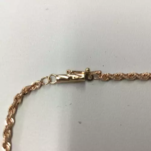 14K Rose Gold Rope Chain 35
