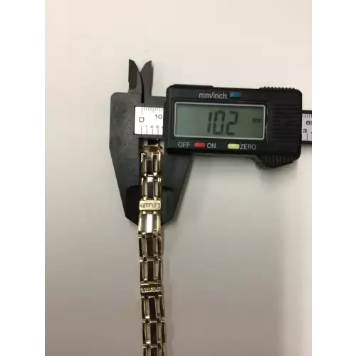 14K Two Tone Bracelet 10.6mm 8.25