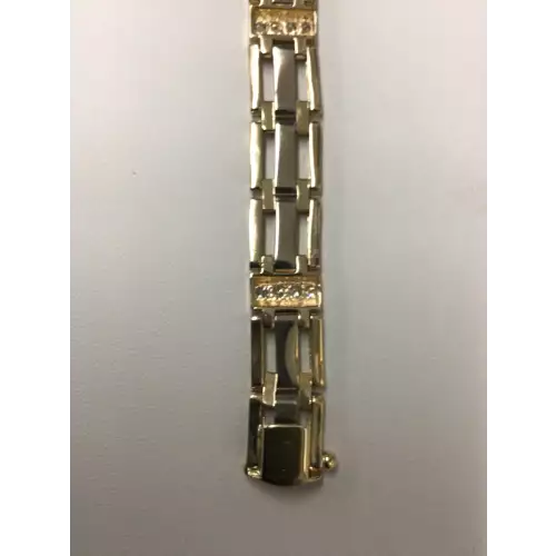 14K Two Tone Bracelet 10.6mm 8.25