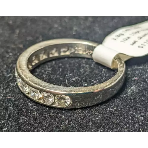 14k WG 1.0 CTW Chanel Set Diamond Ring 3.9g Size 7.5 (4)