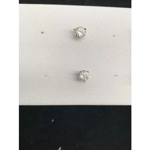 14K WG .30CTW Diamond Martini Settings Earrings 