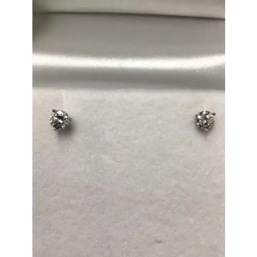 14K WG Diamond Earrings .50 TCW SI2 H 0.6g (4)
