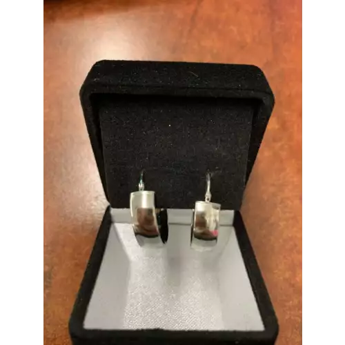 14K WG Earrings Small Hoop 1.9g