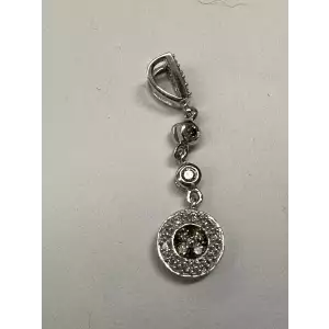 14K WG Pendant Chocolate and White Diamonds 1/2 CT T.W. 1.8g