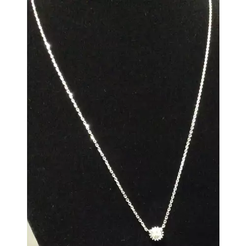 14k White Gold Chain 20
