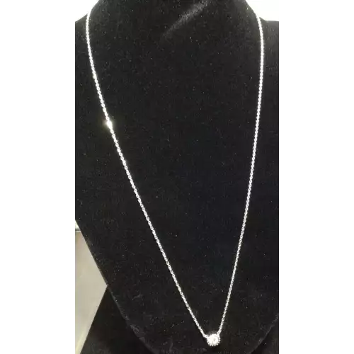 14k White Gold Chain 20