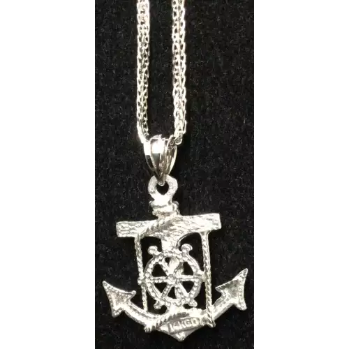 14k White Gold Wheat Link 20 