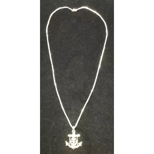 14k White Gold Wheat Link 20 