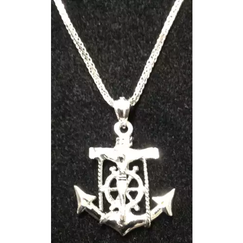 14k White Gold Wheat Link 20 