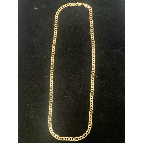 14K Yellow Gold Anchor Chain Necklace, 5mm, 18