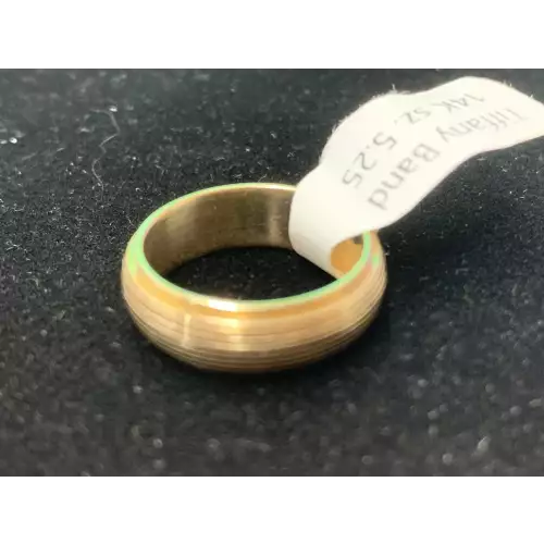 14k Yellow Gold Tiffany Ring 5.1.g Size 5.25 (3)