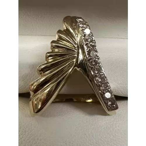 14K YG  .50CTW Diamond Ring size 7 7.7g (4)