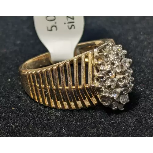 14K YG Diamond Ring .60 TCW5.0g Size 7