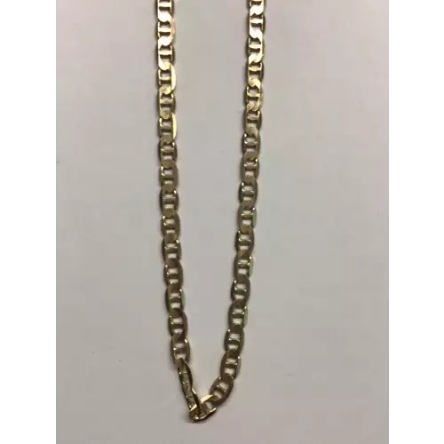 14K YG Necklace Flat Gucci Chain 18