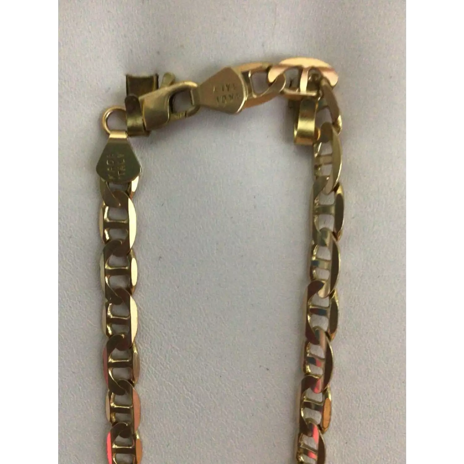 14K YG Necklace Flat Gucci Chain 18
