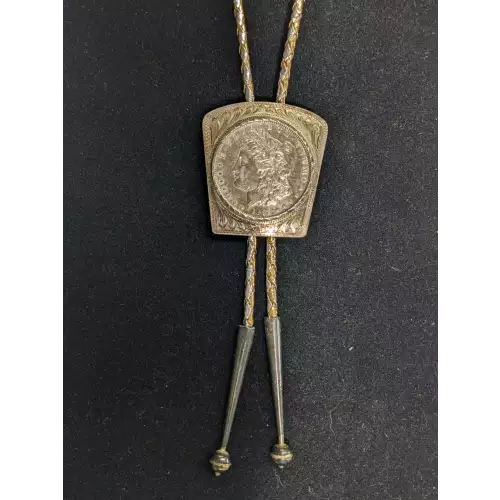 1892 Morgan Silver Dollar in Sterling Silver Bolo Tie (3)