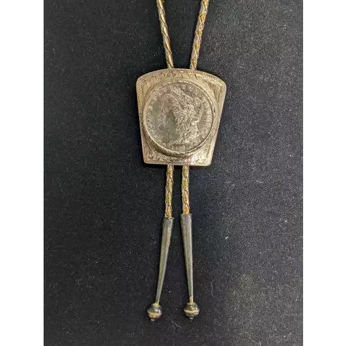 1892 Morgan Silver Dollar in Sterling Silver Bolo Tie (4)