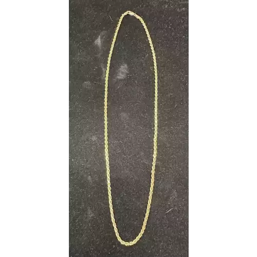 18K YG Rope Chain 3.0mm Link 21