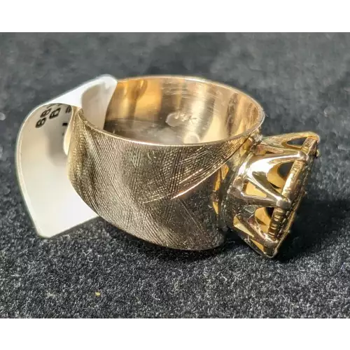 1945 2 Peso 14k Gold Ring Size 7.5 7.1g