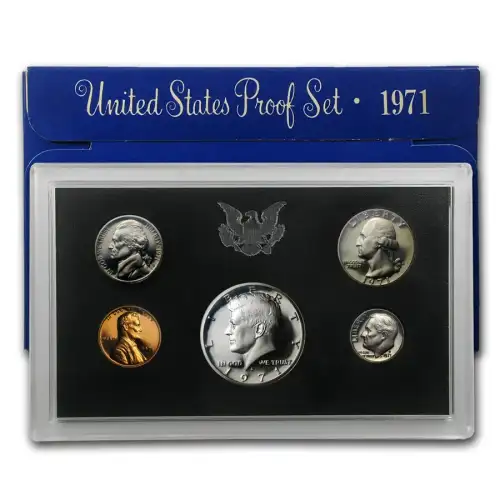 1971-S Mint Proof Set  5 Coins ($0.91 FV)