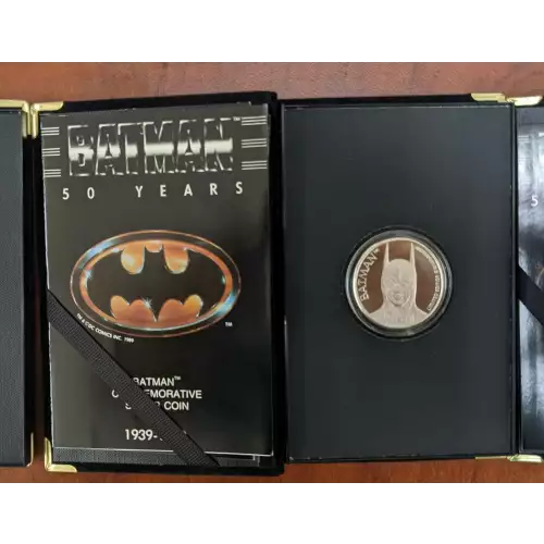 1989 DC Comics BATMAN 50th Anniversary 1 oz Silver Dark Prince + Batmobile + The Joker #2435