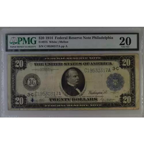 $20 1914 Red Seal Federal Reserve Notes 975