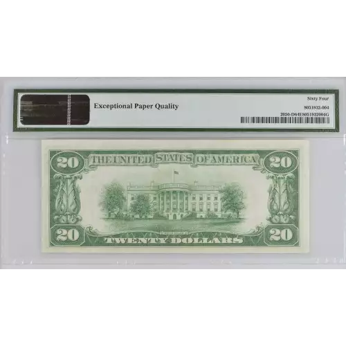 $20 1928 Green seal. Small Size $20 Federal Reserve Notes 2050-D (2)