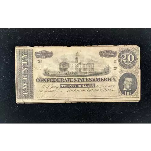 $20   Issues of the Confederate States of America CS-67