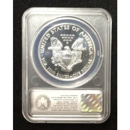 2009 Proof Overstrike American Silver Eagle Coin Daniel Carr