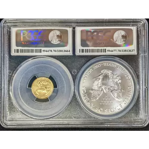 2016 $5 Gold Eagle 30th Anniversary Bimetallic Set,First Day of Issue (2)