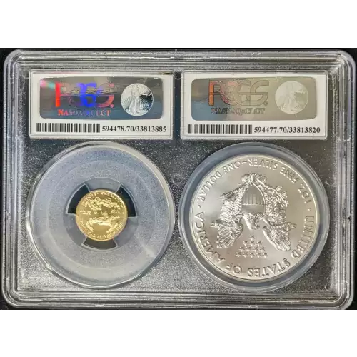 2016 $5 Gold Eagle 30th Anniversary Bimetallic Set,First Day of Issue (2)
